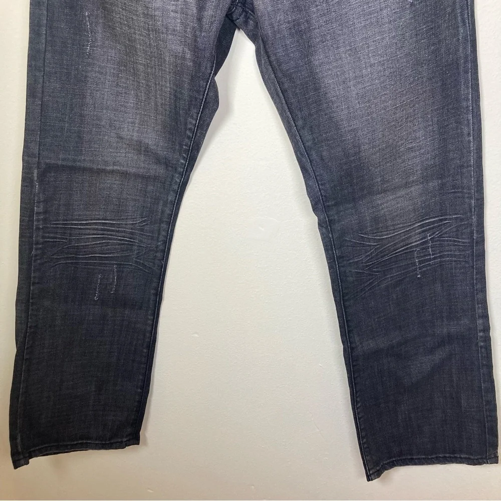 Helix Slim Boot Jeans Mens 34x32 Dark Wash Y2K Moto Zipper